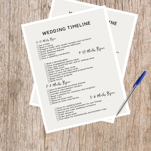 Wedding Planning Timeline Template