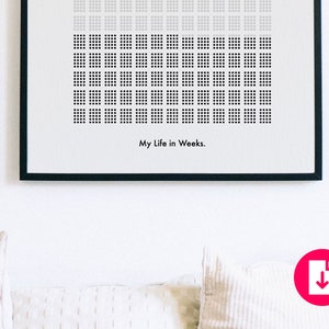 Weeks in Life Calendar Printable Life Planner 4000 Weeks Poster Printable Minimalist Wall Art Life Weeks Poster Memento Mori Print