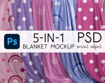 Velveteen Plush Blanket Mockup, Minky Blanket Mockup, Hanging Baby Blanket Mock Up, Milestone Blanket Mock, PSD Smart Object Mockup, POD