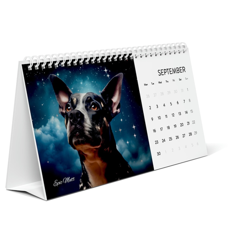 Cute Dog Desk Calendar 2024 Calendars and Planners Dog Lover Etsy