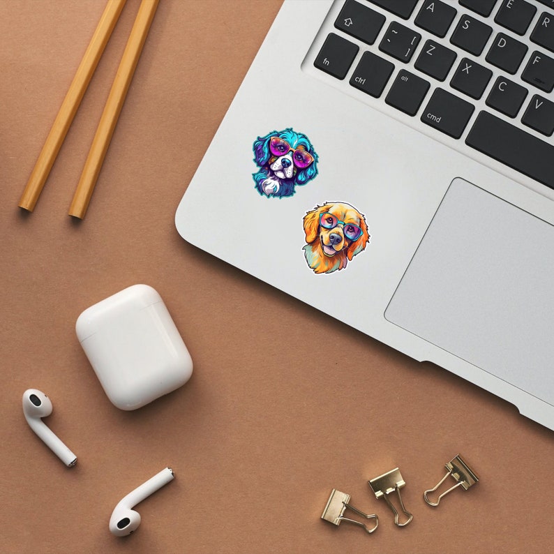 Printable Dogs With Glasses Sticker Pack Digital Download Etsy