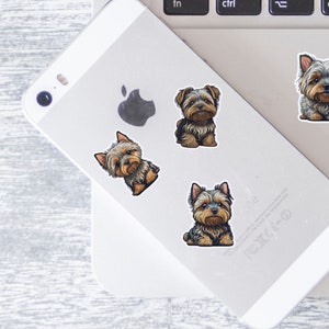 Yorkie Cute Printable Stickers PNG Yorkie PDF Dog Stickers for - Etsy