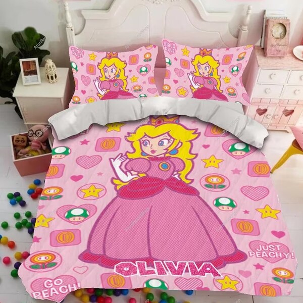 Peach Bedding - Etsy