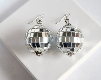 Christmas Gift Ideas • Disco Ball Earrings • Mirror Ball Earrings