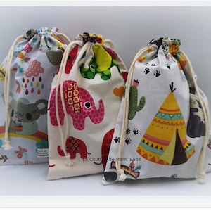 Drawstring lined pouch bag