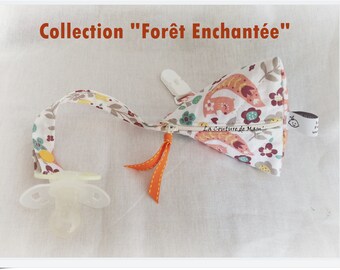 Pacifier clip and its berlingot - ENCHANTED FOREST Collection
