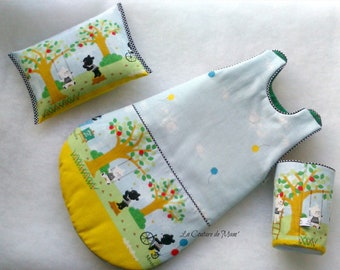 Sleeping Bag/Cushion/Cotton Pot Set OURSONS IN THE ORCHARD / 0-3 Months