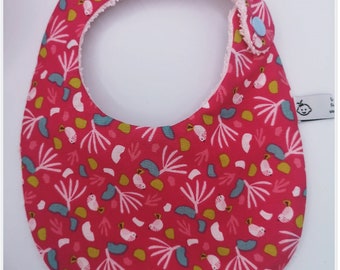 Bib 0/6 months - ROSE Collection Flowers and Birds Cherry