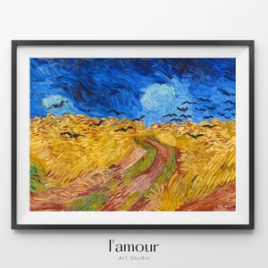 Vincent Van Gogh Wheat Field Crows Wall Art | High Resolution Instant Download Printable Art Print | Vintage Abstract Classic Art Wall Decor