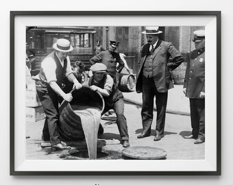 Art mural noir et blanc vintage Interdiction | Impression d'art imprimable haute résolution à téléchargement immédiat | Art mural rétro vintage photo déco