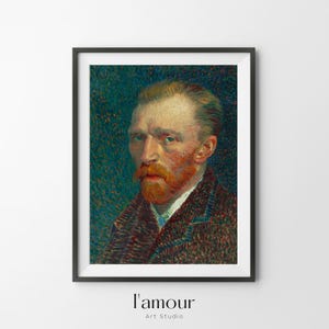 ヴィンセント・ヴァン・ゴッホの自画像 No.1 ウォールアート | 高解像度、即時ダウンロード可能、印刷可能なアートプリント | ヴィンテージ抽象クラシックウォールデコレーション