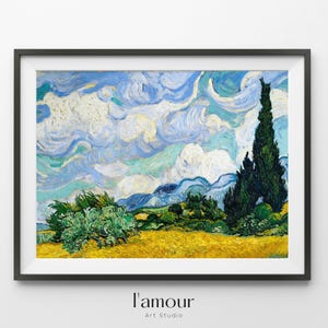 Vincent Van Gogh Wheat Field with Cypresses Wall Art | High Resolution Instant Download Printable Art Print Vintage Abstract Art Wall Decor