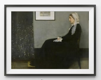 James McNeill Whistler - Whistler's Mother Wall Art | High Resolution Instant Download Printable Art Print Vintage Classic Art Wall Decor