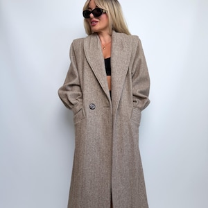 1990s Long Wool Coat - Etsy