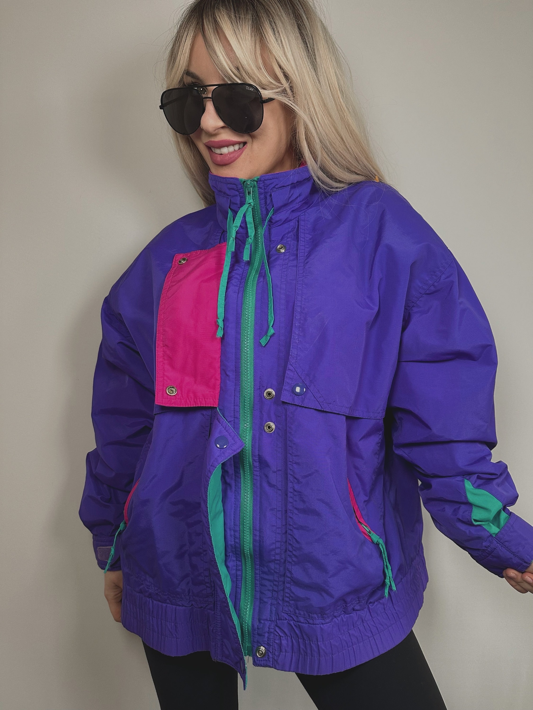 Womens outlet neon windbreaker