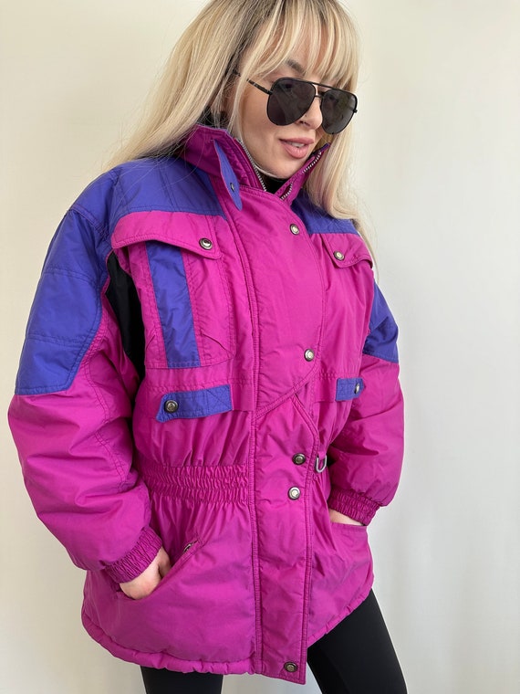 Vintage 90s ski parka  neon puffer jacket coat - image 6
