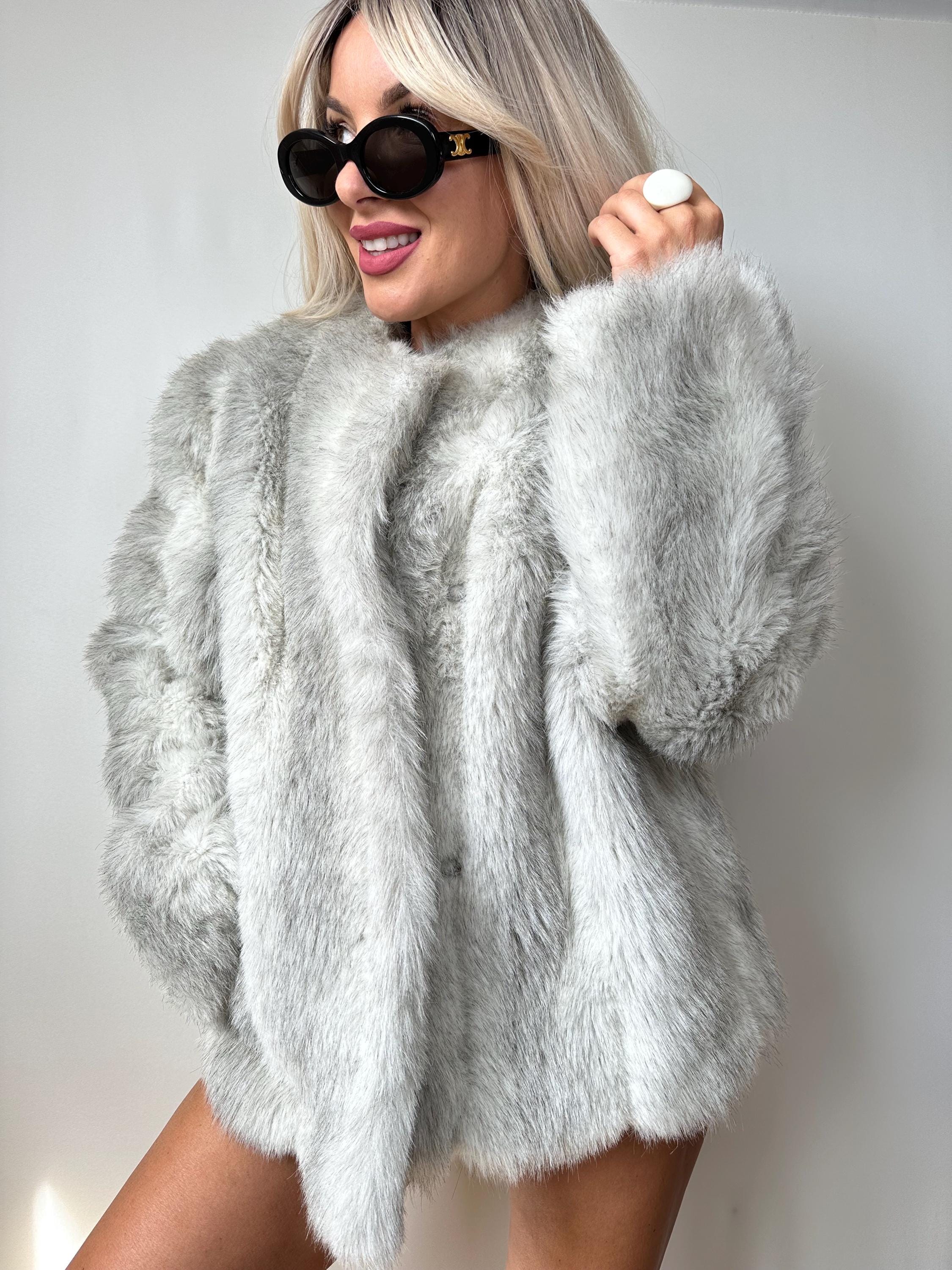 ジャケット・アウター  Faux Fur Coat faux fur jacket – YZ