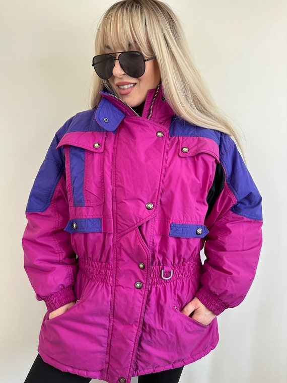 Vintage 90s ski parka  neon puffer jacket coat - image 2