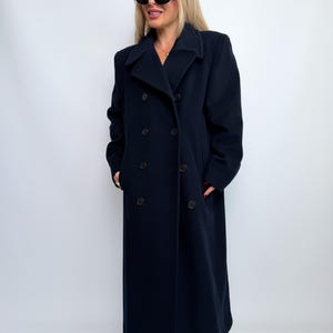Navy 90s overcoat - Etsy 日本