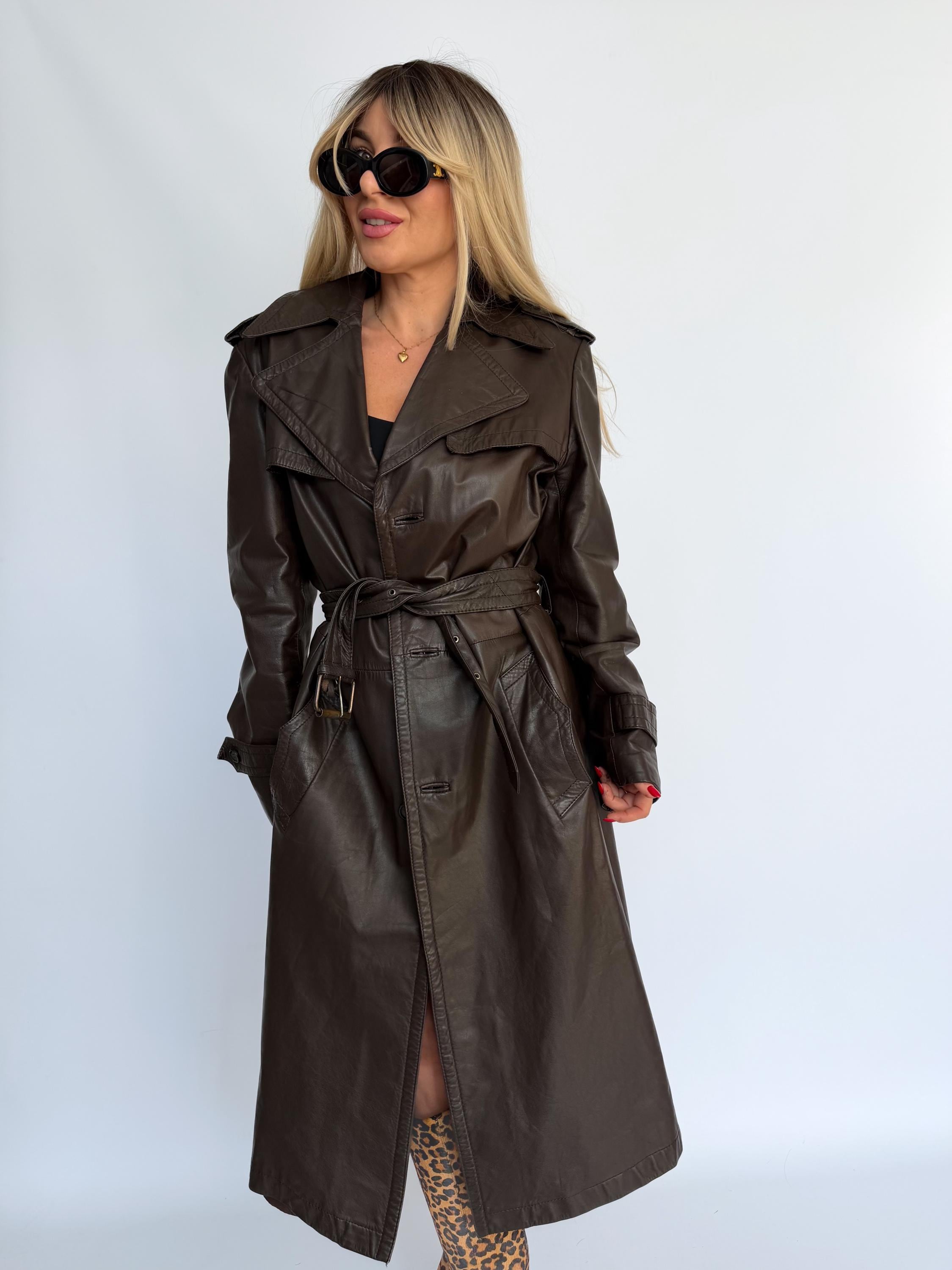 Vintage 90s Black Trench Coat - Etsy