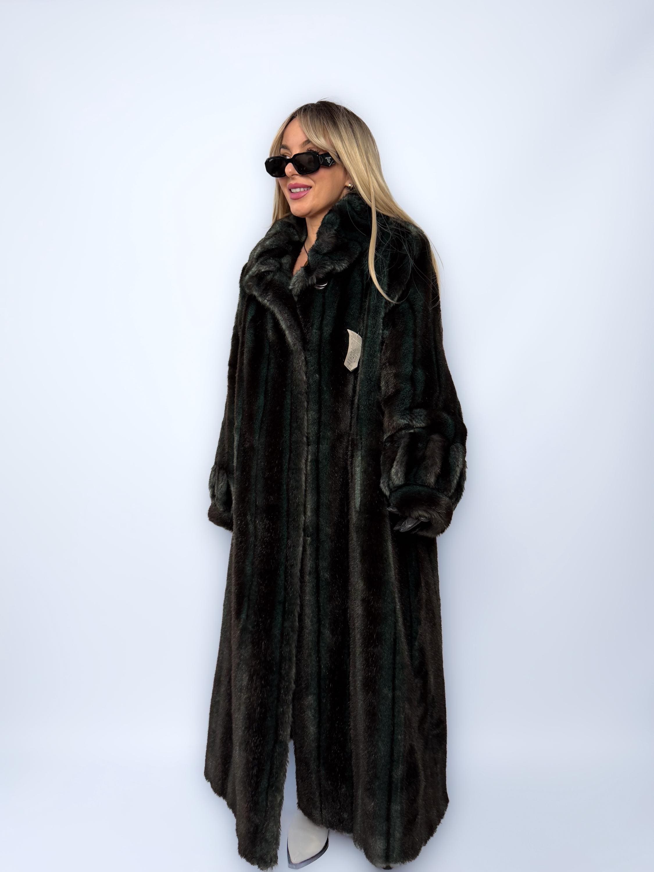 Long Black Mink Coat - Etsy Canada