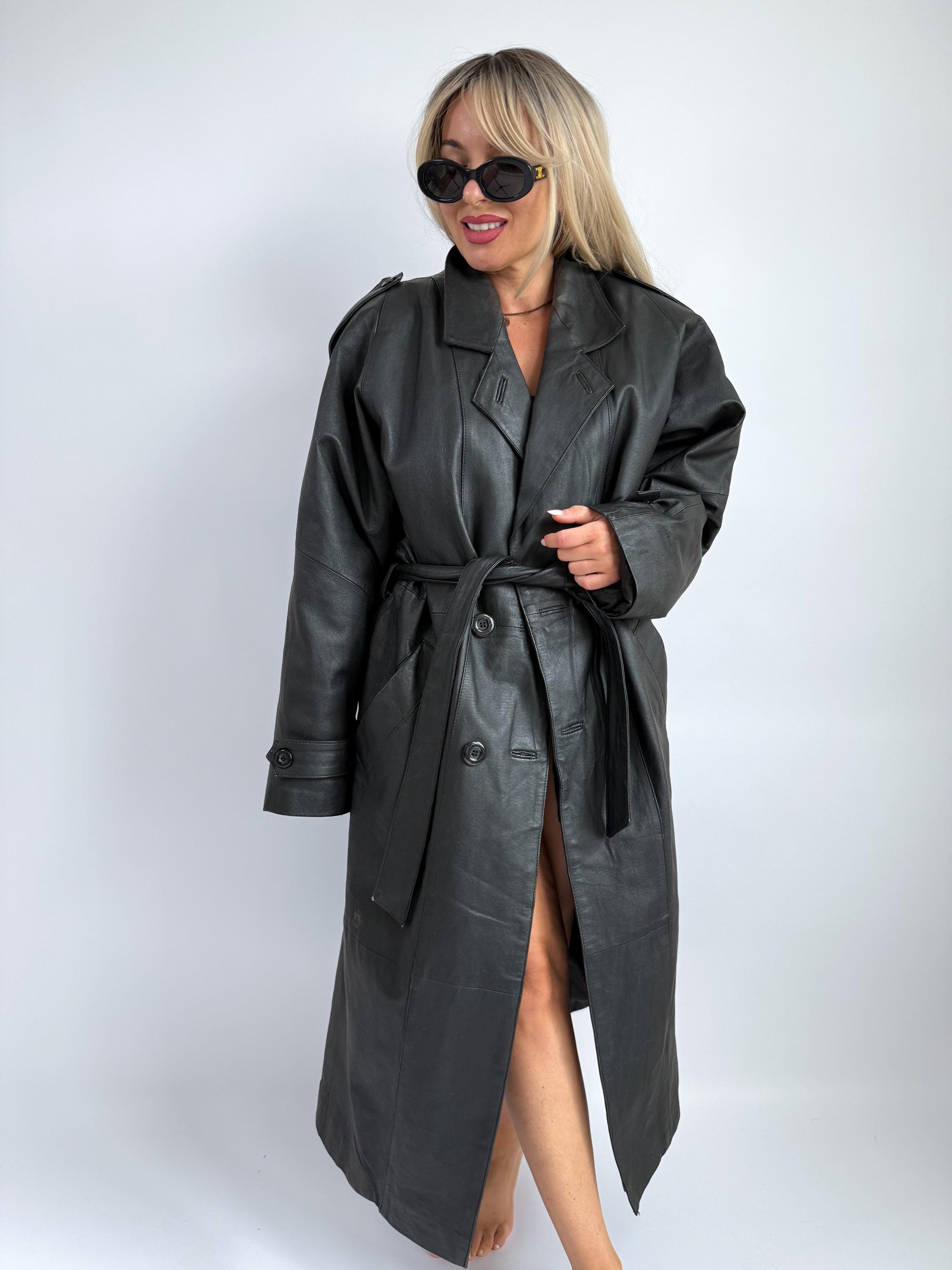 ジャケット・アウター vintage leather trench coat 70s Vintage Leather Trench Coat – StudioSuits