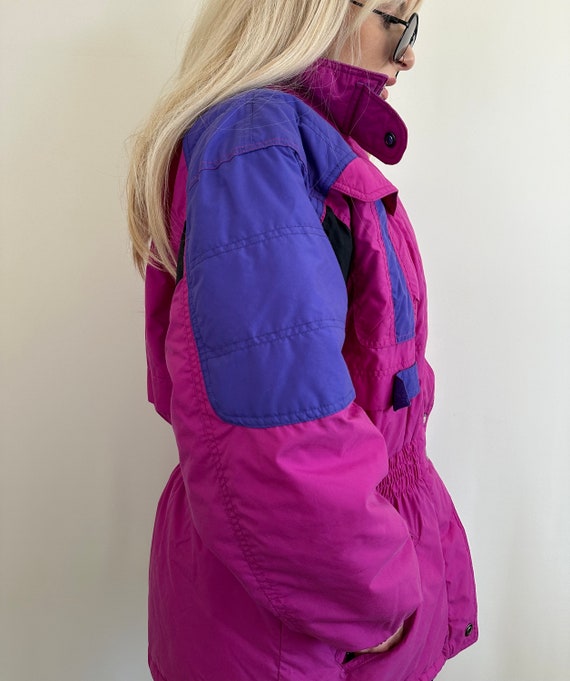 Vintage 90s ski parka  neon puffer jacket coat - image 5