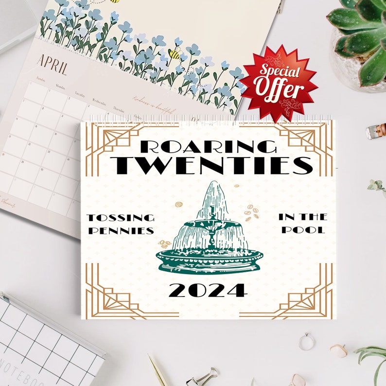 2024 Taylor Desk Calendar Roaring Twenties Eras Tour Inspired Etsy