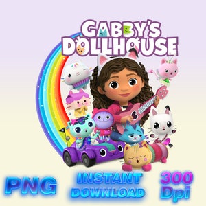 Gabby Dollhouse PNG, Gabby clipart Art, Gabby Dollhouse Shirt Png, Tumbler Dollhouse, Maglietta Gabby stampabile, Gabby digitale, Download immediato