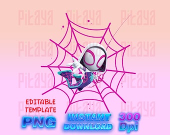 Spider Gwen PNG Clipart: Spidey and Friends, Super Hero (Digital Download)
