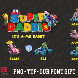 Super Daddio PNG-Datei, glücklicher Vatertag Png, lustiger Papa Gamer Png, lustiger Vater Geschenk Gamer Daddy Png, Superheld Papa SVG, Vater SVG, Bundle