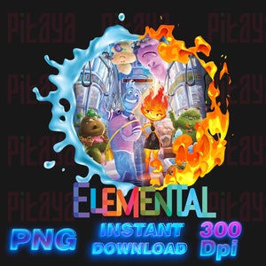 Elemental Png Cricut Sticker Tshirt Sublimation Tumbler Wrap Wall paper clipart Transparent Image Printable digital file instant download