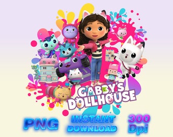 Gabby&#39;s Dollhouse PNG Clipart Art: Shirt & Tumbler Design (Digital Download)