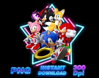 Sonic Hedgehog PNG: Cricut, Cake Topper, Shirt Sublimation (Digital Download)