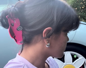 Pink Miata Hair Claw Clip