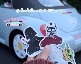 Starwars punch buggy beetle fan art  weatherproof sticker