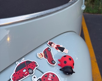Ew a bug! Ladybugs punch buggy beetle capybara weatherproof sticker
