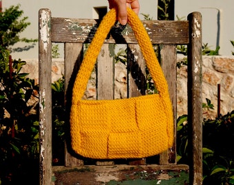 Handmade Bag, Gift For Her, Crochet Bag, Handmade Crochet Bag, Knitting Bag, Shoulder Bag, Modern Crochet Bag, Personalized Bag, Christmas