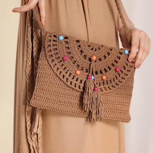 Bolso de cuentas arcoíris, bolso hecho a mano con cuentas, bolso de mano bohemio de macramé, bolso de cuentas de madera, bolso bohemio de mujer con cuentas de madera, bolso de cuentas, bolso de cuentas de verano