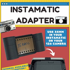 126 インスタマティック アダプター (35mm を 126 カメラに使用) (例とチュートリアルあり)