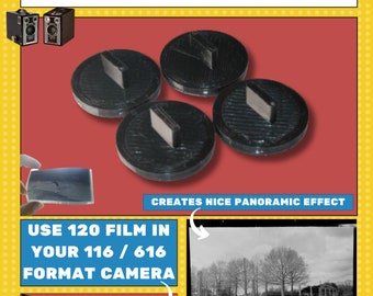 616 or 116 to 120 spool adapters for Vintage Cameras (set of 4) SAMPLE