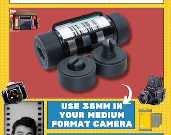 35mm to 120 Film Adapter Canister Converter 135 film to 120 Medium Format Camera (examples available)