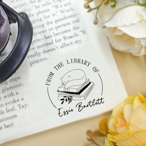 Personalisierter Katzenbuchstempel, Bibliotheksstempel, selbstfärbender Bibliotheksstempel, aus der Bibliothek von Stempel, personalisierter Buchstempel, bestes Geschenk