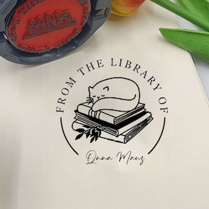 Personalized Library Book Stamp with Dragon Theme - Custom Self-Inking  Stamp for Book Lovers - self Inking Stamps Personalized - self Inking Stamp  