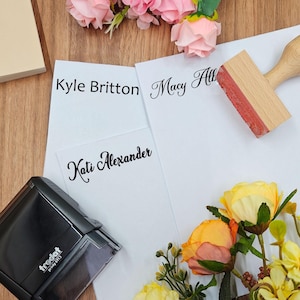 Personalisierter Namensstempel, Namenstempel, personalisierter selbstfärbender Namensstempel, selbstfärbender Unterschriftenstempel, Geschenk für einen Lehrer, benutzerdefinierter Stempel