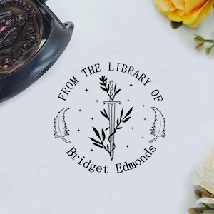 Personalized Book Stamp, From the Library of book, Self Inking Stamp, Custom Book Stamp, Ex Libris stamp, Wood Stamp, Book Lover Gift