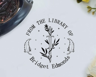 Personalized Book Stamp, From the Library of book, Self Inking Stamp, Custom Book Stamp, Ex Libris stamp, Wood Stamp, Book Lover Gift