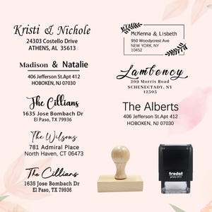 Abholadresse Stempel, benutzerdefinierte Stempel, selbstfärbender Stempel, Gummistempel, personalisierter Abholadresse Stempel, Housewarming Geschenke, bestes Geschenk
