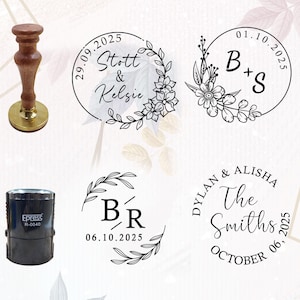 Individueller Hochzeitsstempel,Future Mr. and Mrs. Personalisierter Stempel für Hochzeitseinladungen und Save the Dates, Stempel für Hochzeitseinladungen