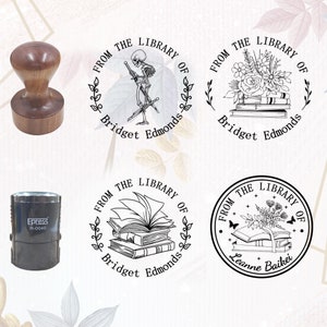 Berg mit drei Sternen Stempel, aus der Bibliothek von Stempel, personalisierte Buchstempel, benutzerdefinierte Buchstempel, bestes Geschenk, Vatertagsgeschenk